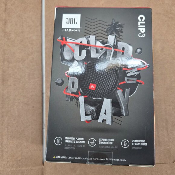 JBL Clip 3 Black Portable Bluetooth Speaker JBLCLIP3BLKAM - Picture 3 of 7